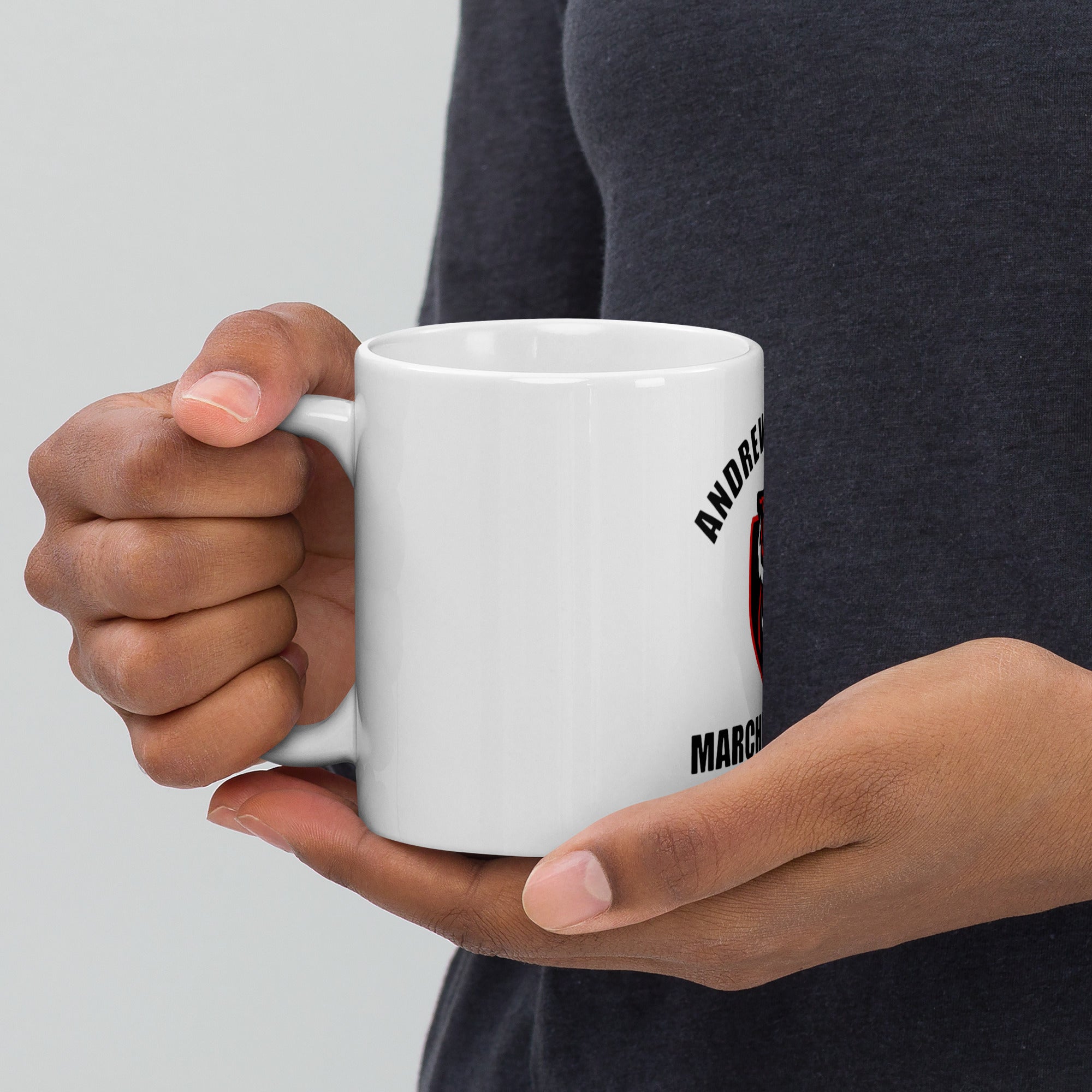 AJHS White glossy mug